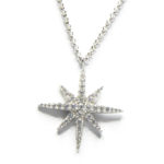 שרשרת לאישה כסף 925 משולב עם תליון כוכב משובץ