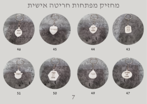 מחזיק מפתחות חריטה אישית